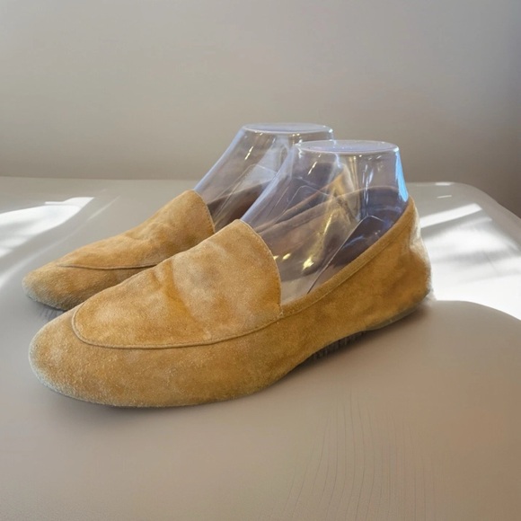 BIRDIES $130 The Vesper Comfort Suede Leather Slip On Flat Shoes TOFFEE Size 7.5 - Picture 1 of 11